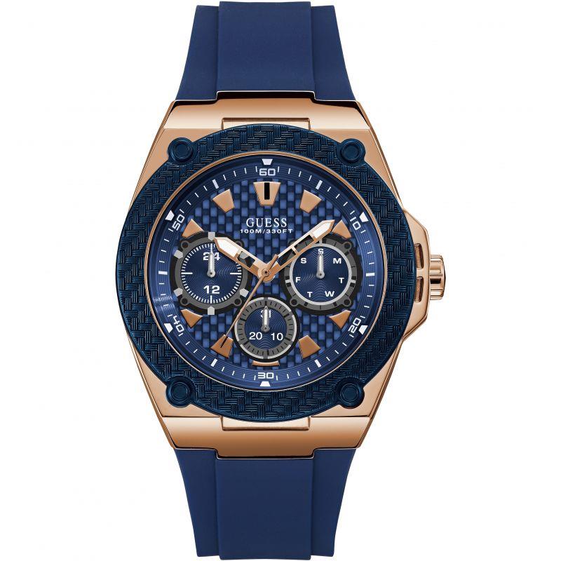 Guess W1049G2 Legacy Blue Dial Blue Silicone Men's Watch Guess W1049G2 Legacy Blue Dial Blue Silicone Men's Watch